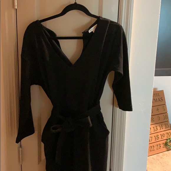 Black thicker material fancy jumpsuit - Picture 1 of 5